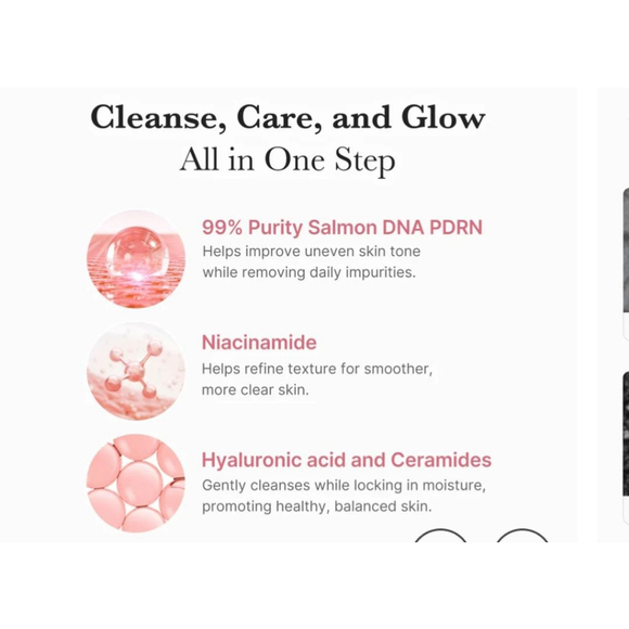 Medicube PDRN Niacinamide Marshmellow Whip Cleanser 99% High Purity Salmon PDRN - Picture 6 of 10